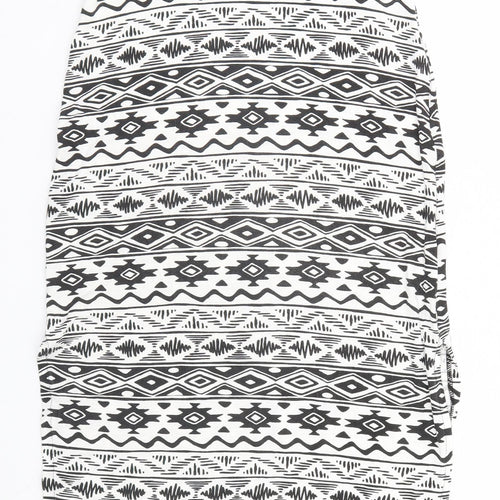 Boohoo Womens White Geometric  Pencil Dress