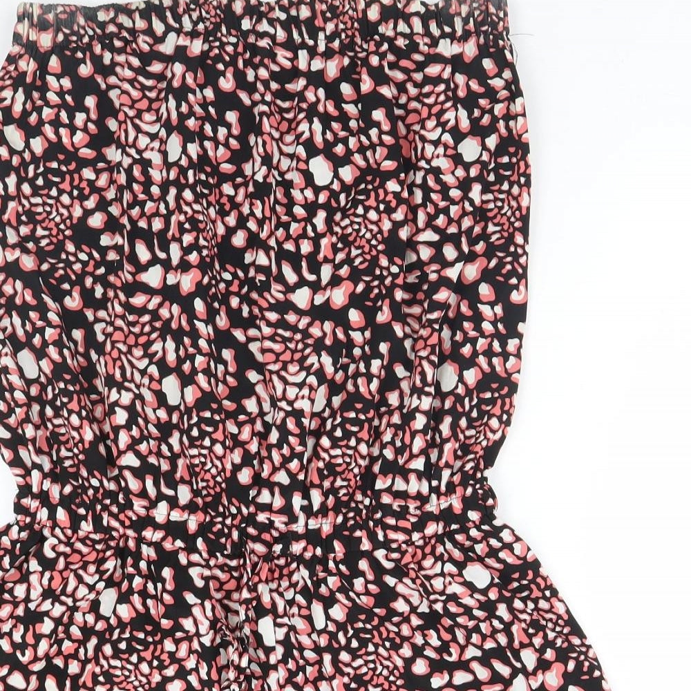 Papaya Womens Black Animal Print  Jumpsuit One-Piece Size 10