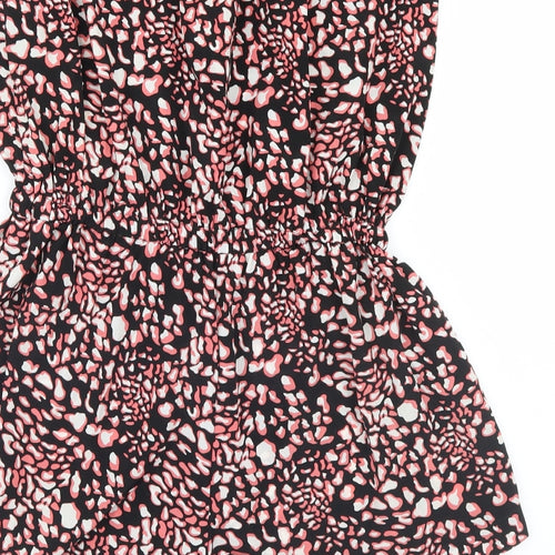 Papaya Womens Black Animal Print  Jumpsuit One-Piece Size 10