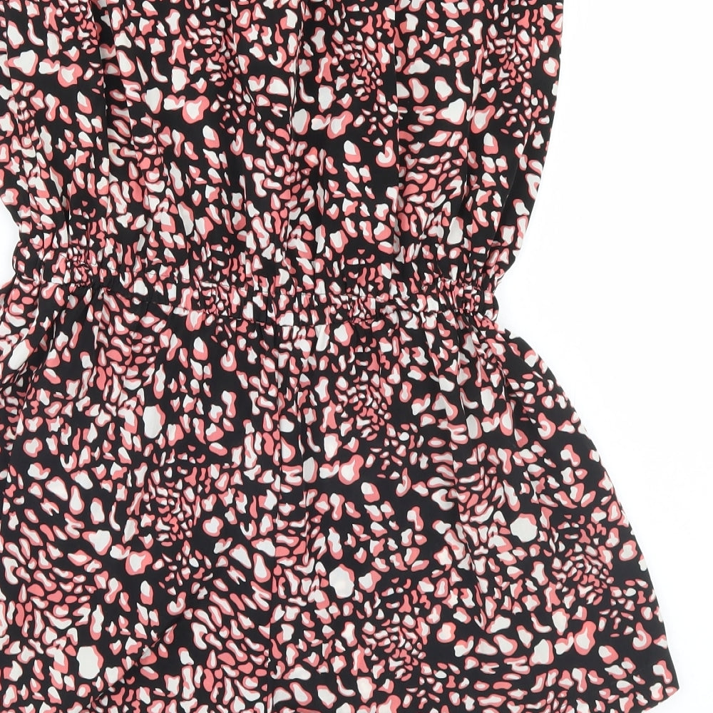 Papaya Womens Black Animal Print  Jumpsuit One-Piece Size 10