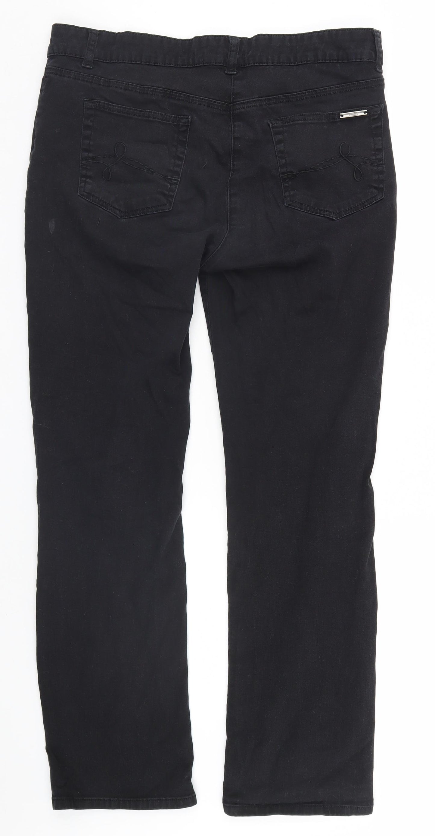 Wallis Womens Black   Straight Jeans Size 14 L30 in
