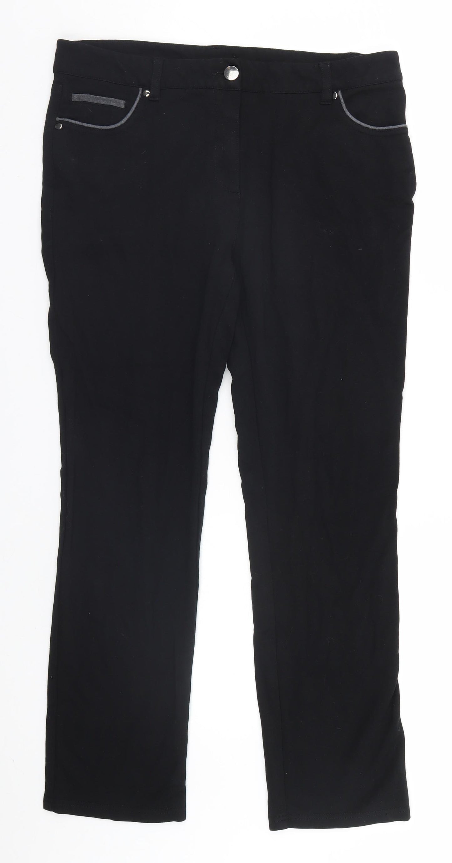 Wallis Womens Black   Trousers  Size 14 L26 in