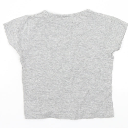 Coolclub Girls Grey   Basic T-Shirt Size 4 Years  - My Pretty Bag