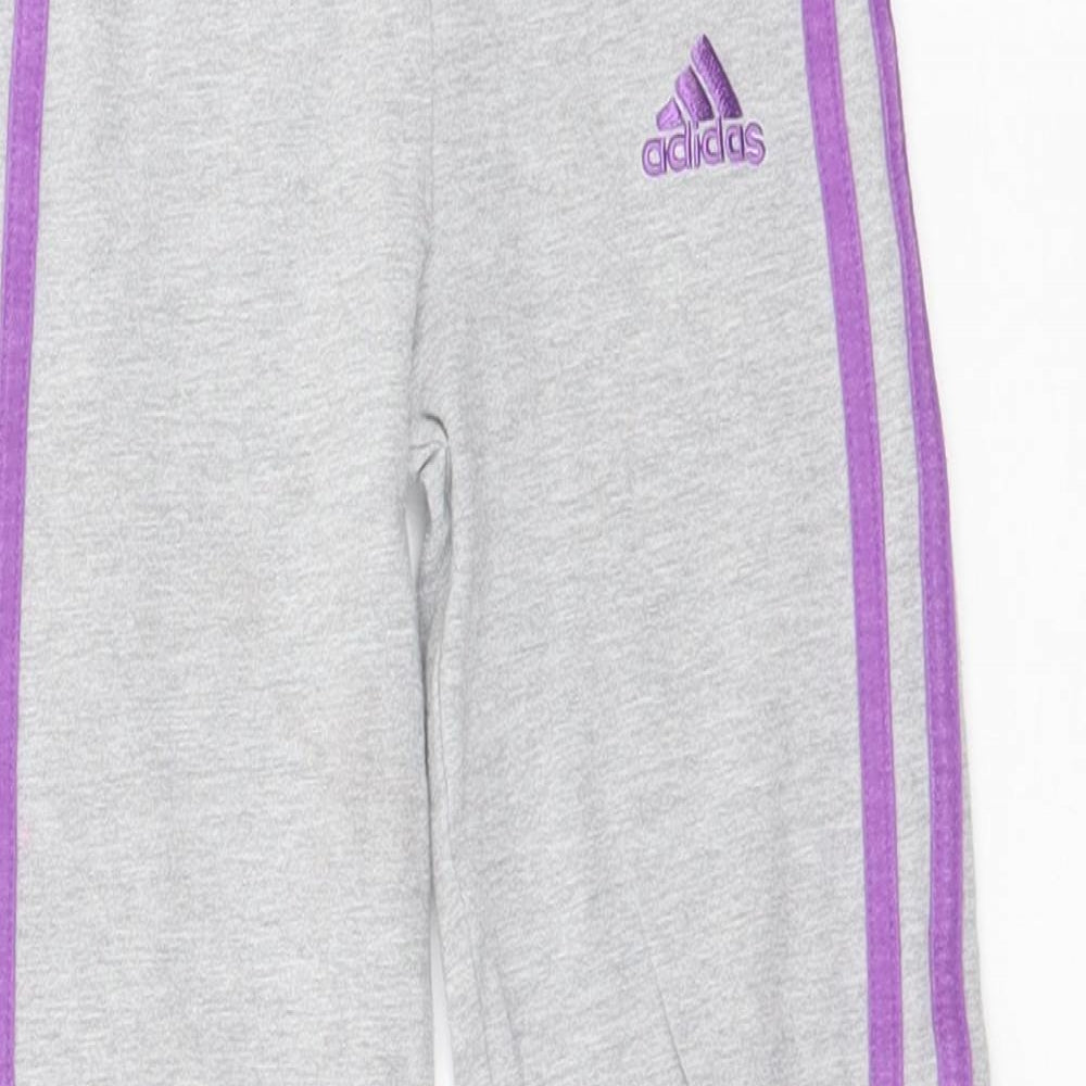 adidas Boys Grey   Sweatpants Trousers Size 5-6 Years