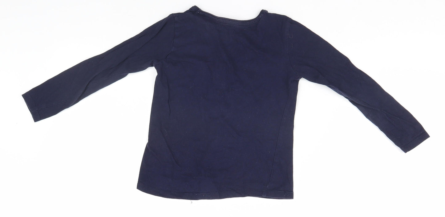 Primark Girls Blue   Basic T-Shirt Size 5-6 Years  - Best Friends Forever, Unicorn