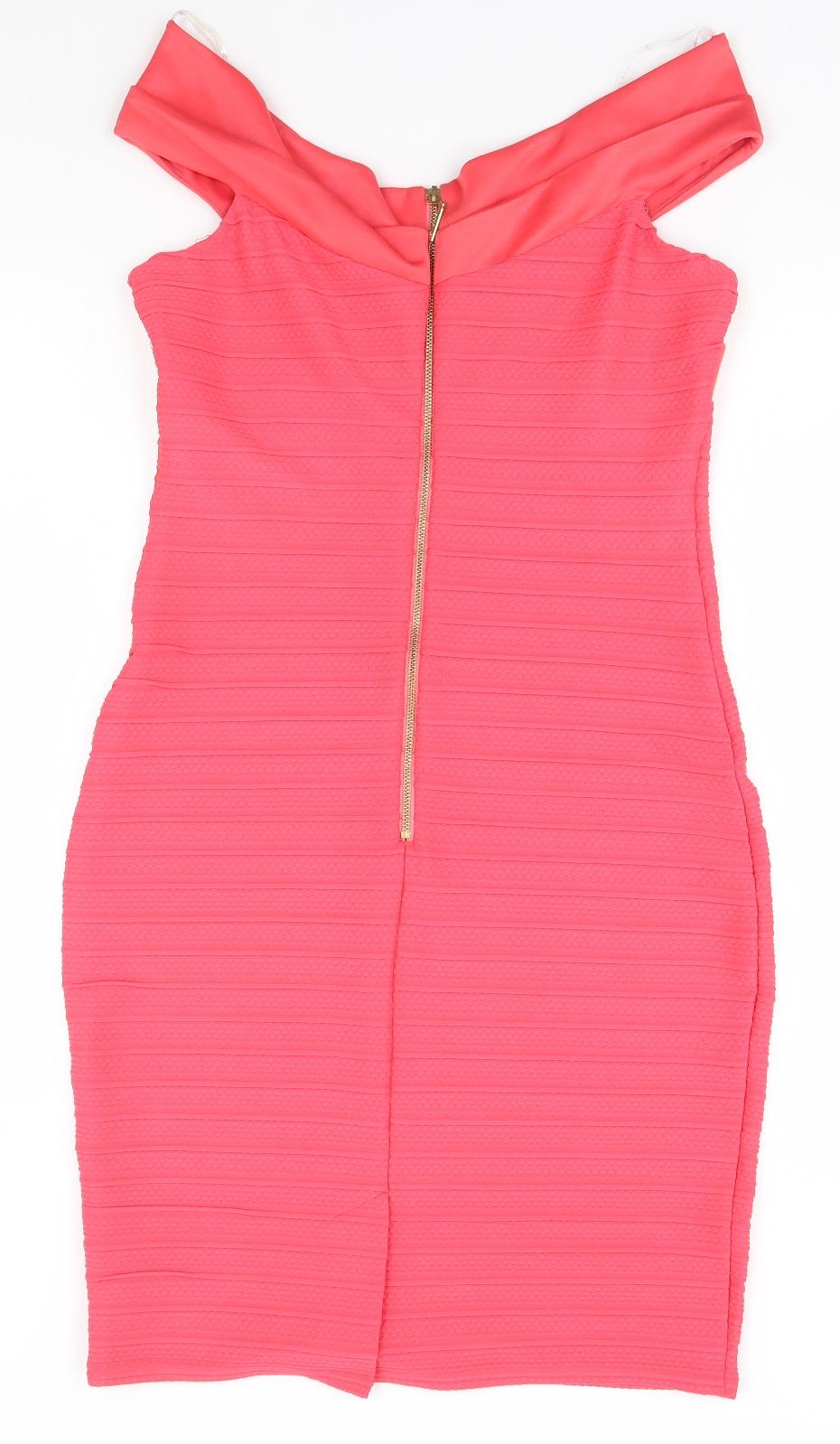 Lipsy Womens Red   Pencil Dress  Size 14