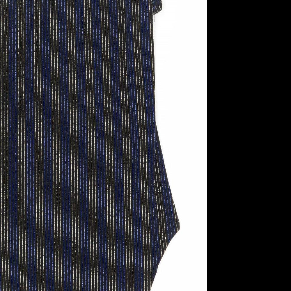 New Look Womens Black Striped  Leotard One-Piece Size 14