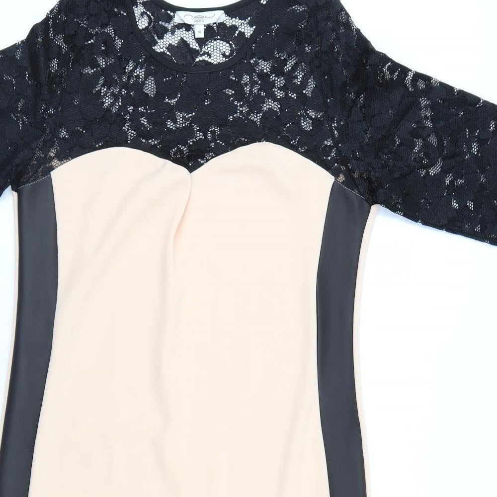 New Look Womens Brown   Pencil Dress  Size 16