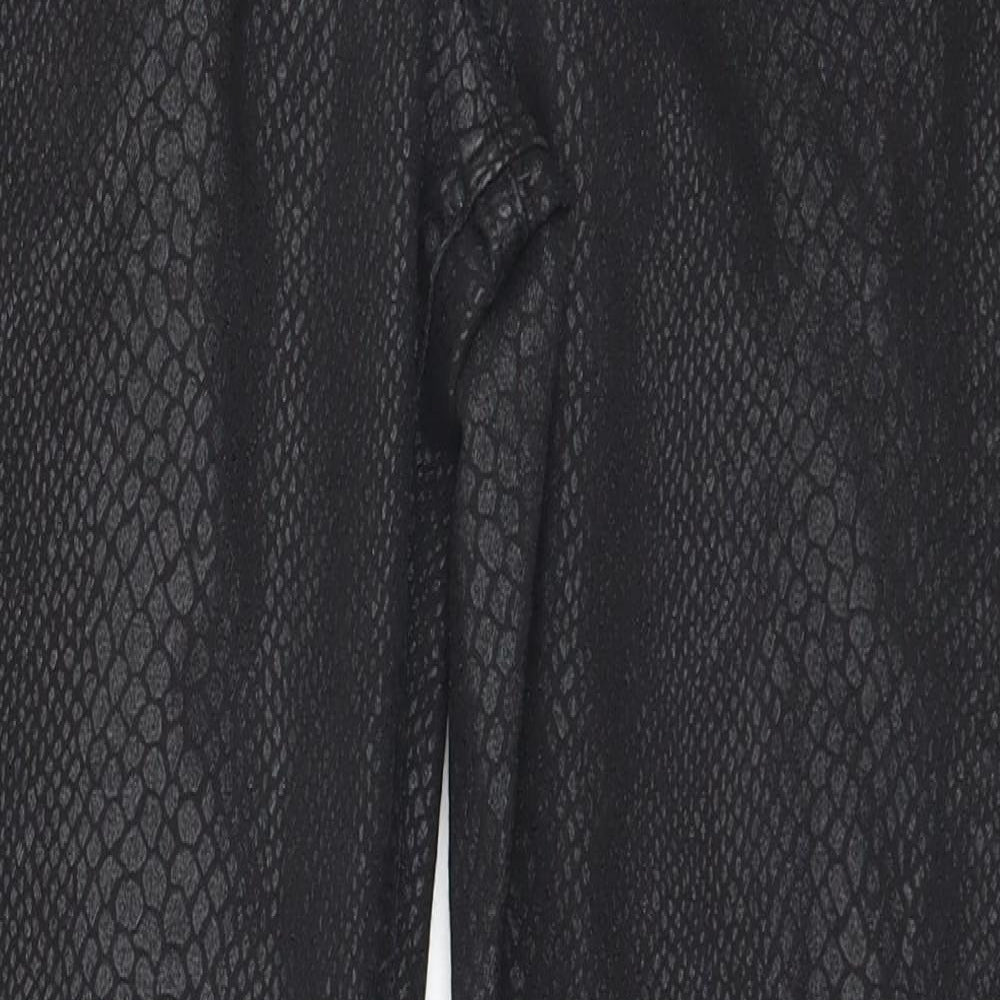 South Womens Black Animal Print  Straight Jeans Size 12 L24 in