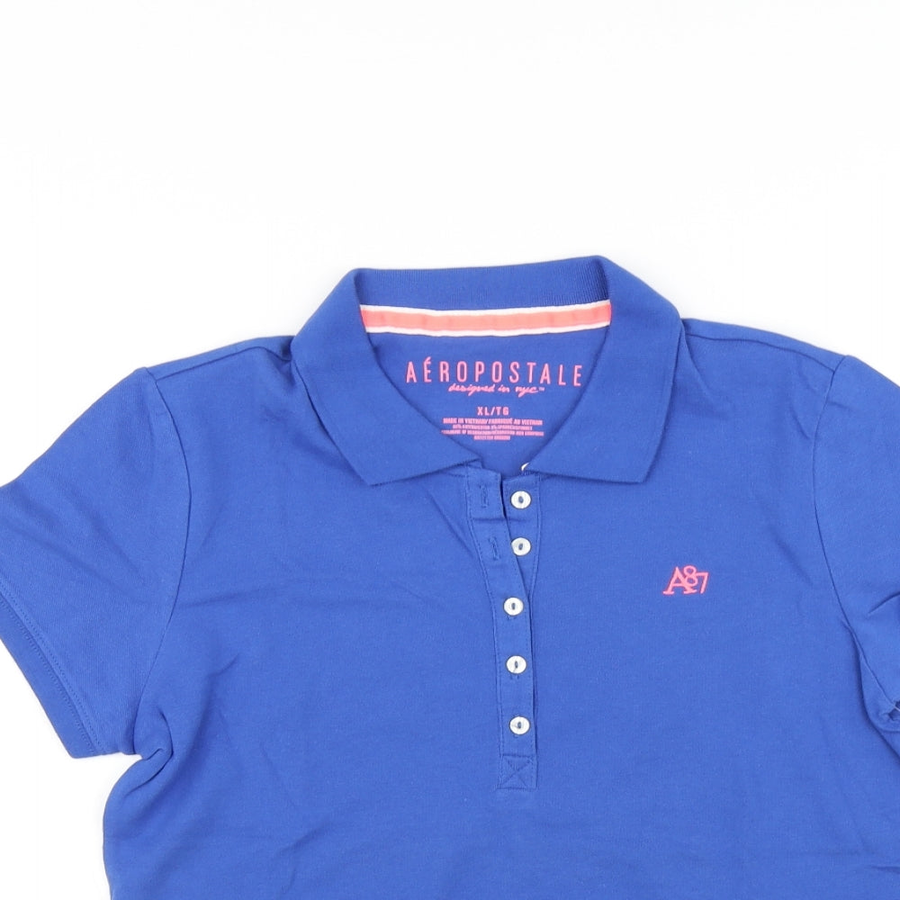 Aeropostle Boys Blue   Basic Polo Size XL