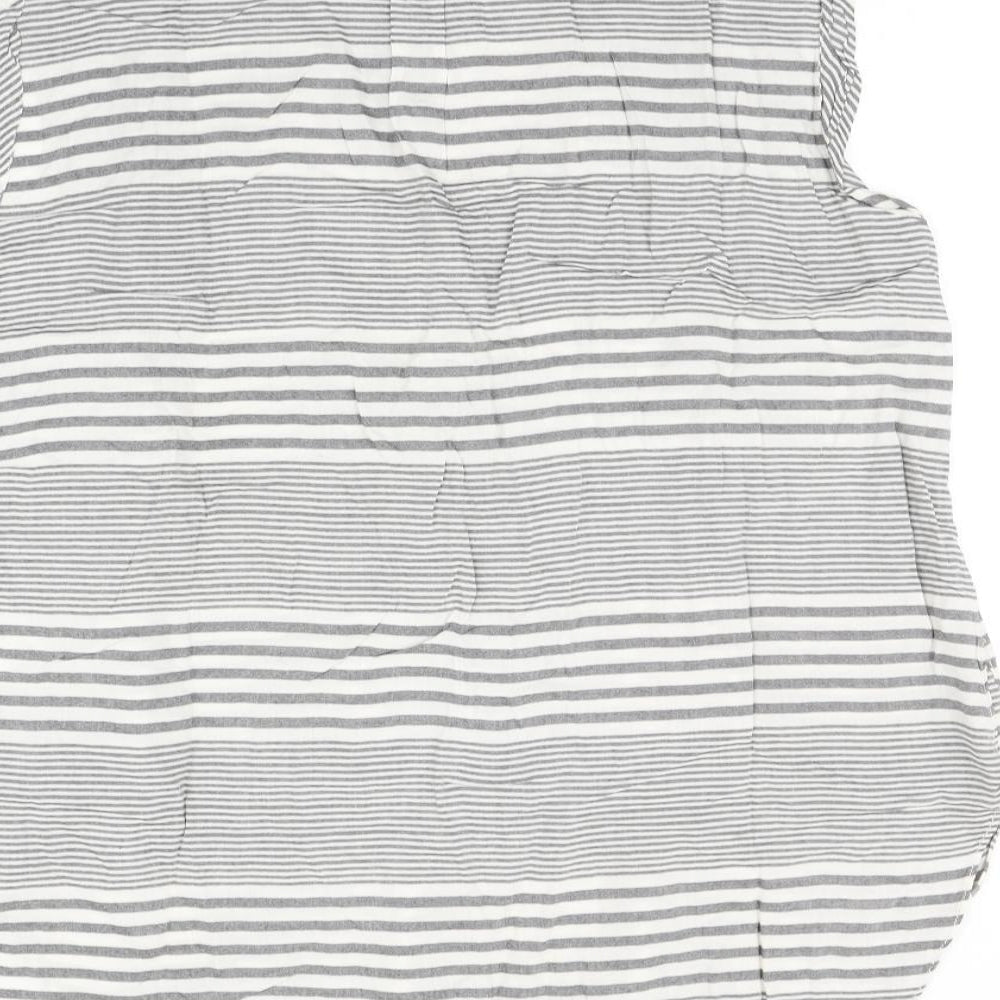 Calvin Klien Womens Multicoloured Striped  Basic Blouse Size L