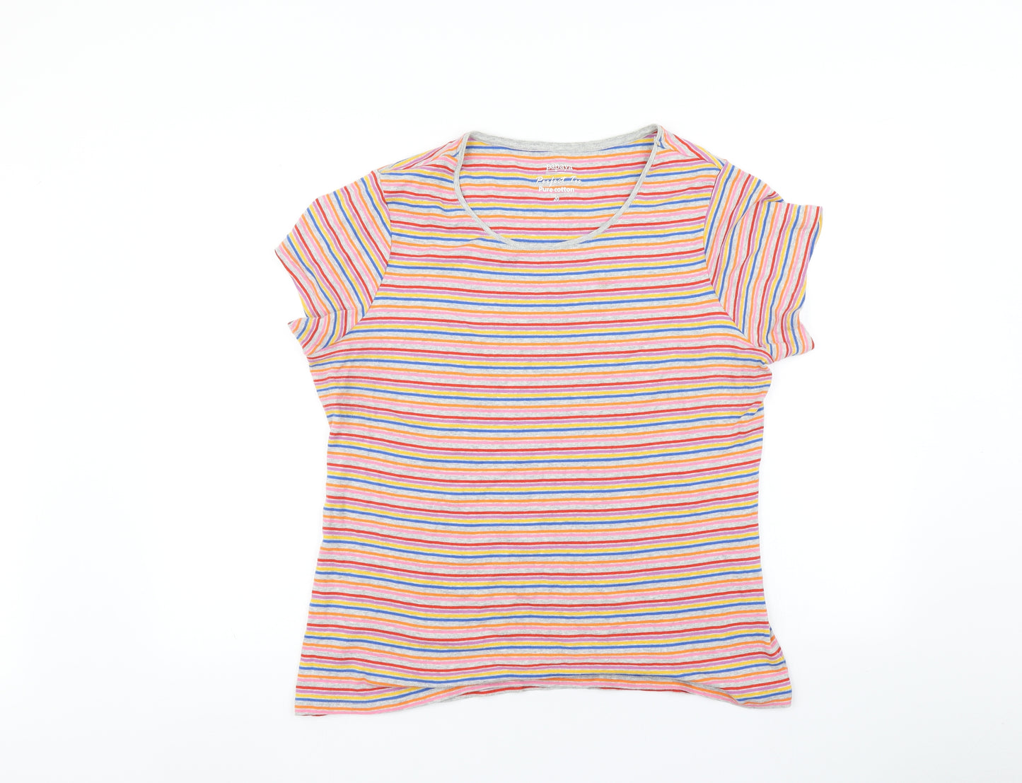 Papaya Womens Multicoloured Striped  Basic T-Shirt Size 20