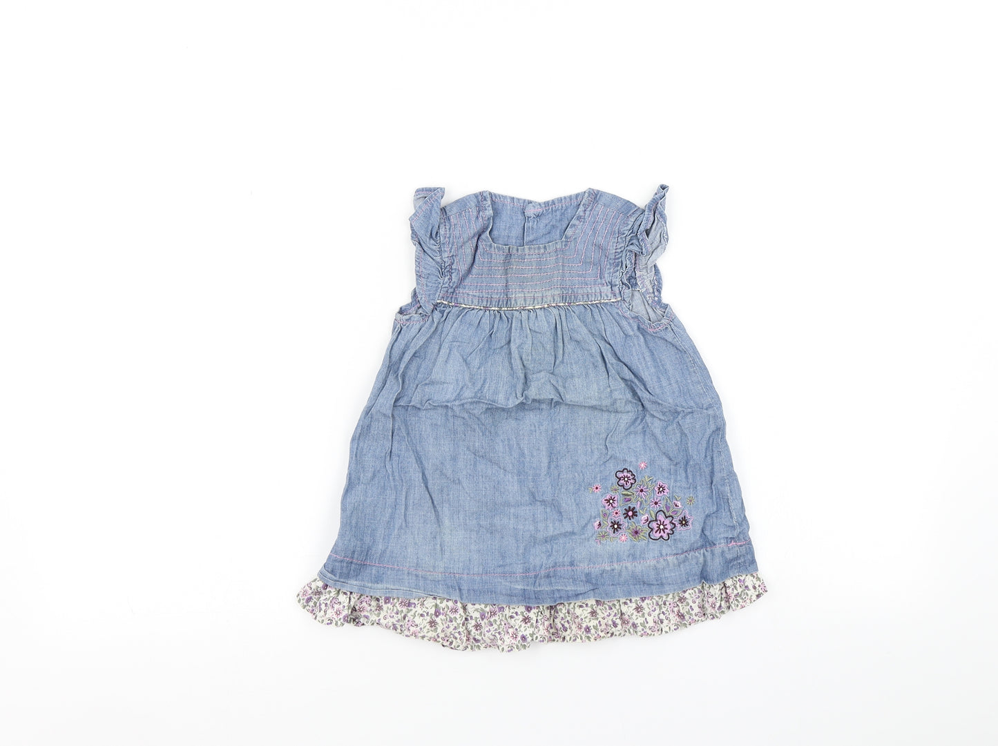 early days Baby Blue Floral  A-Line  Size 9-12 Months