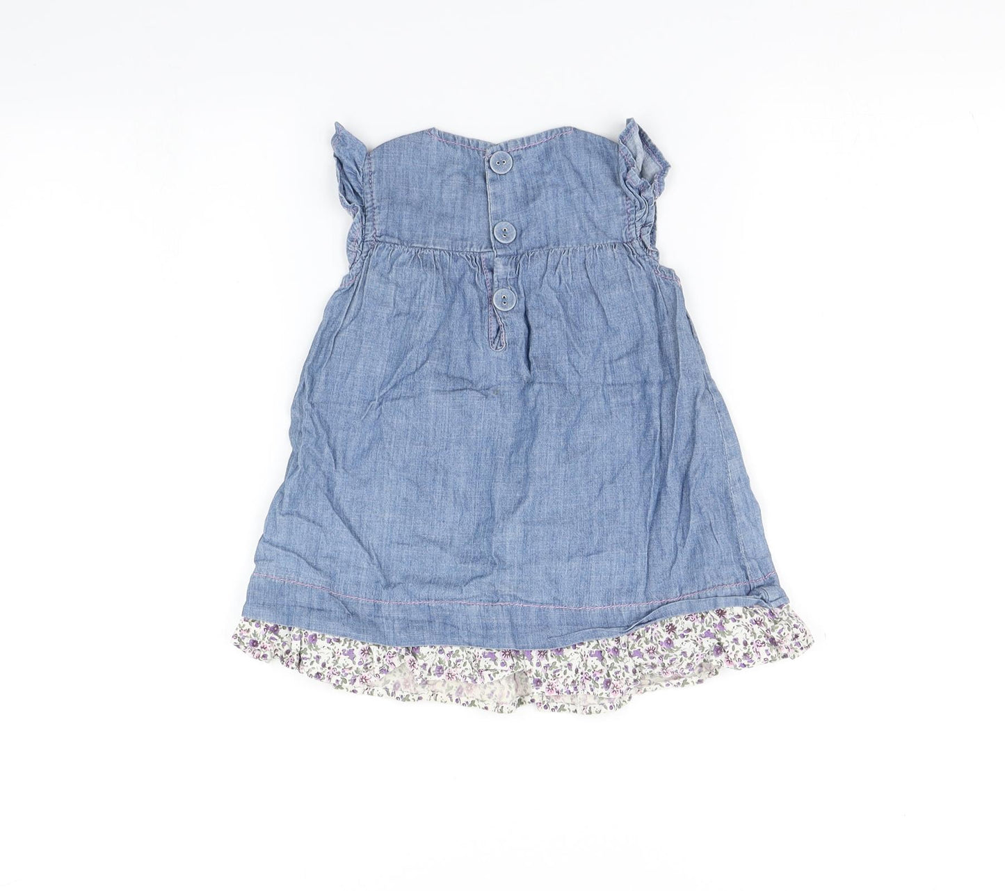 early days Baby Blue Floral  A-Line  Size 9-12 Months