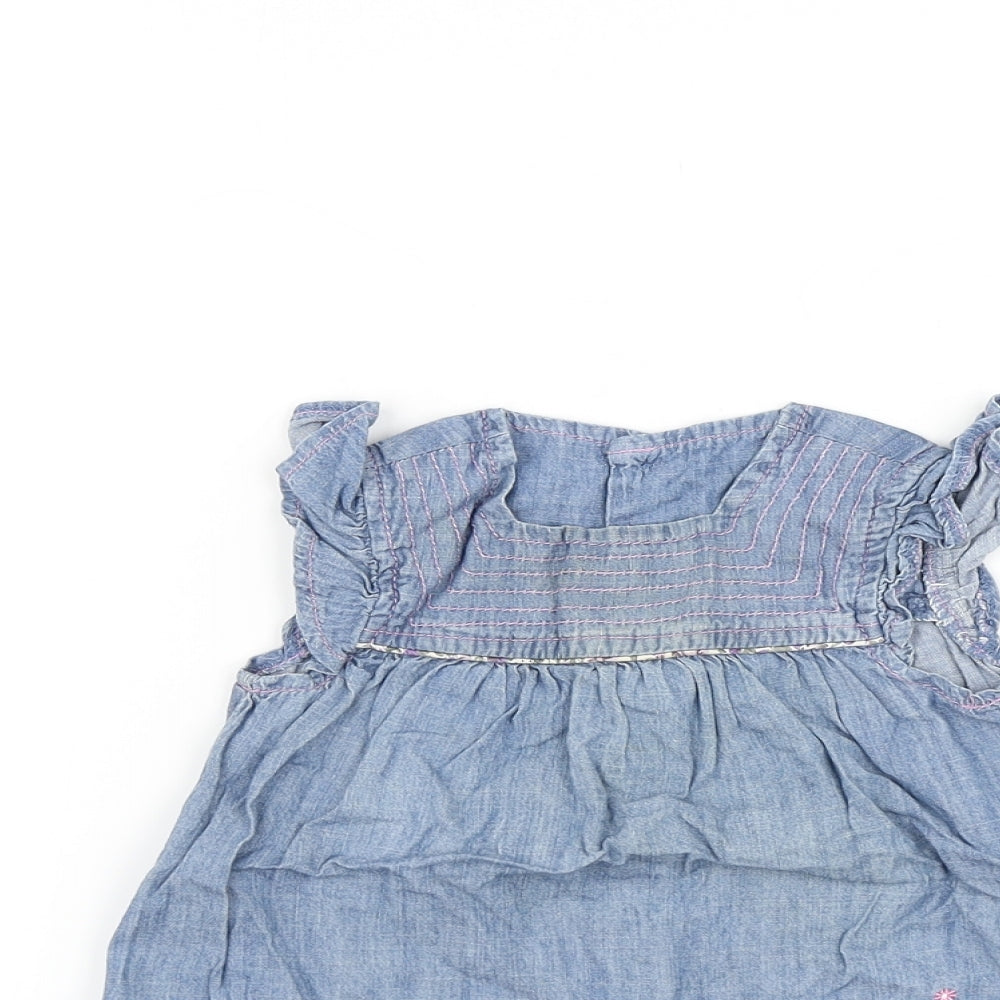 early days Baby Blue Floral  A-Line  Size 9-12 Months