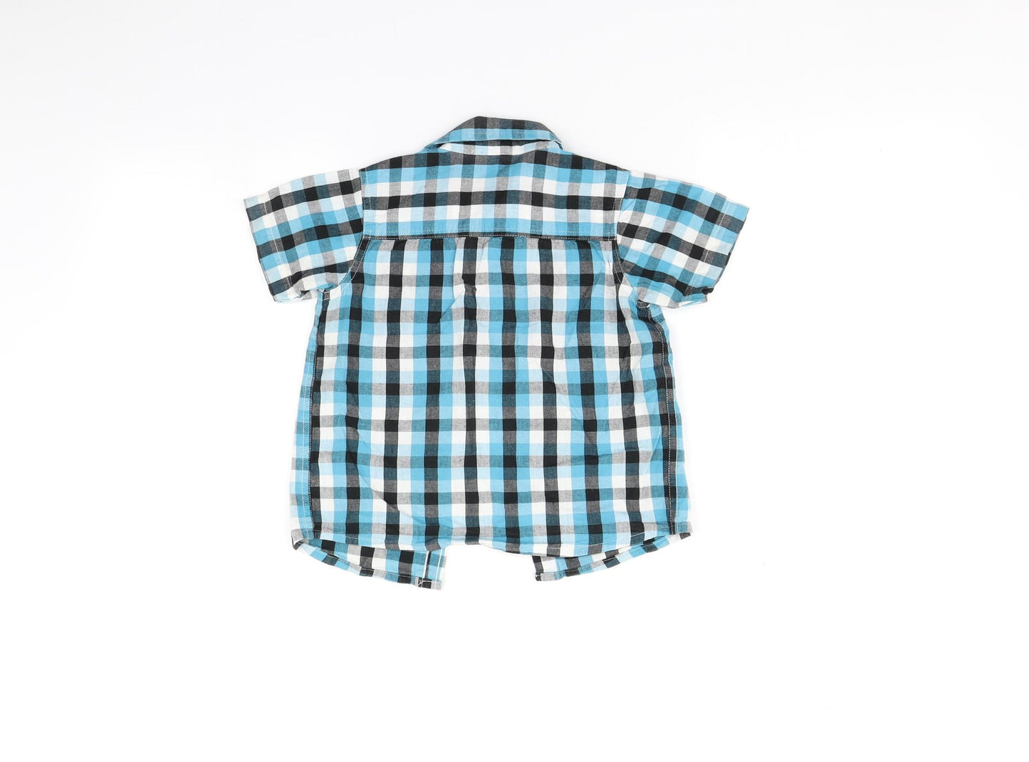 Mothercare Boys Blue Check  Basic Button-Up Size 2-3 Years