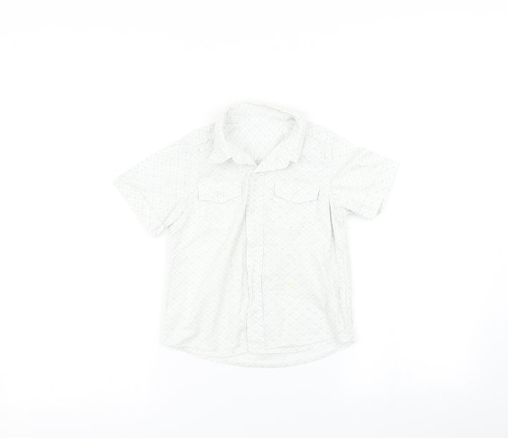 Mothercare Boys Blue Geometric  Basic Button-Up Size 3-4 Years