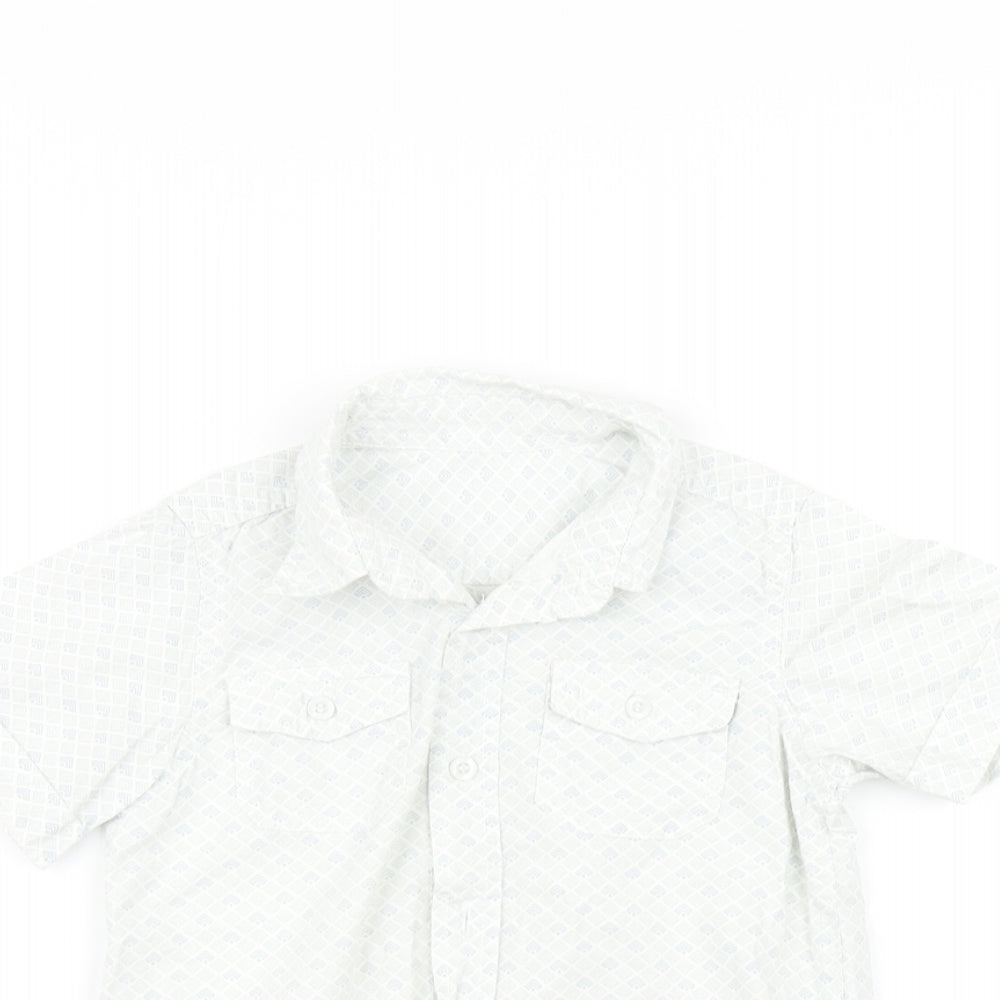 Mothercare Boys Blue Geometric  Basic Button-Up Size 3-4 Years