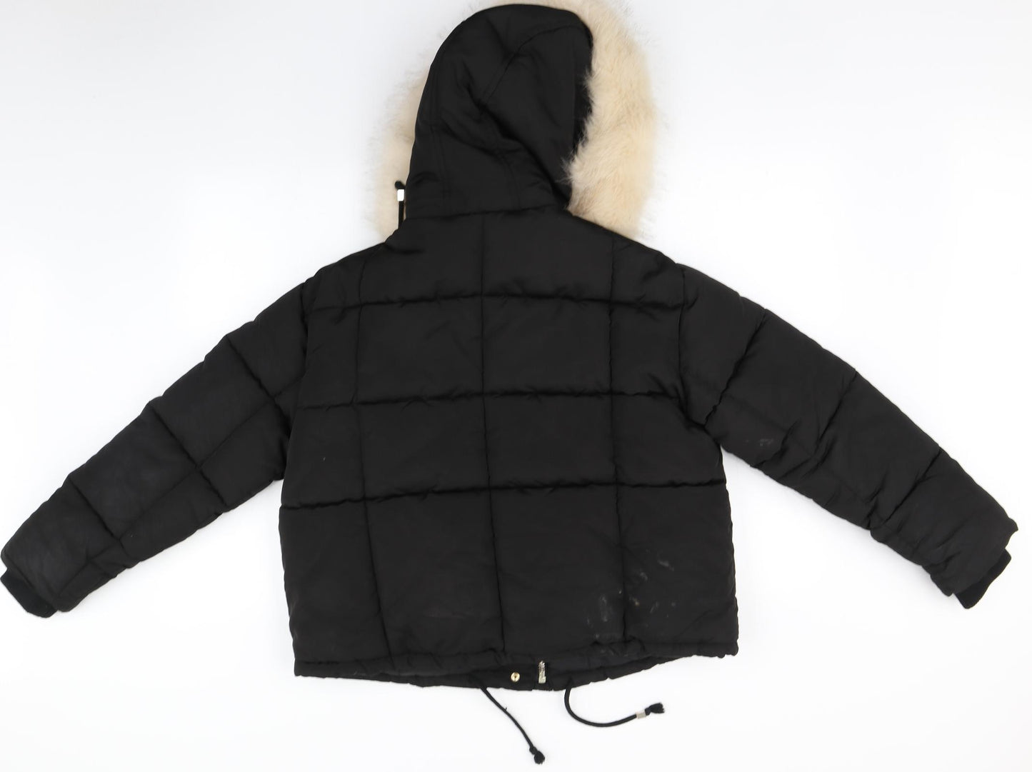 Topshop Womens Black   Puffer Jacket Coat Size 10