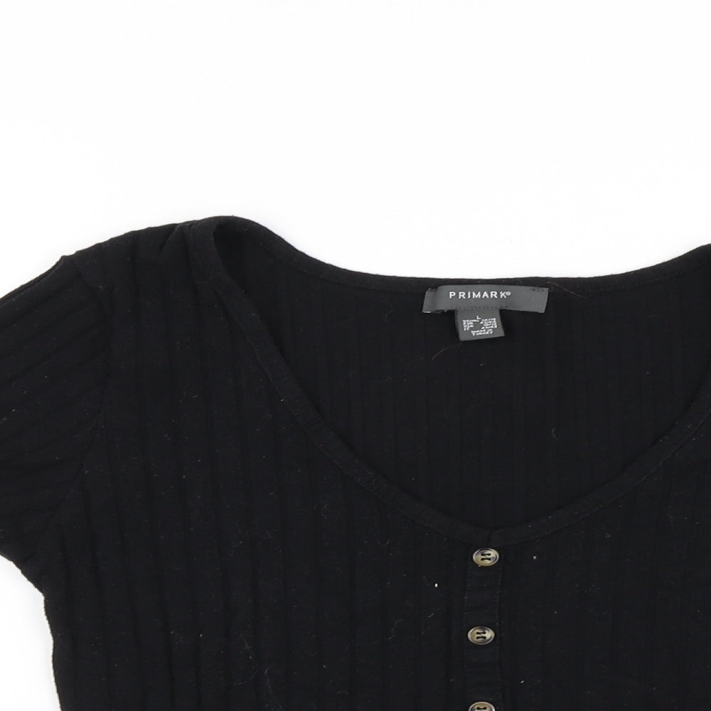 Primark Womens Black   Basic T-Shirt Size L