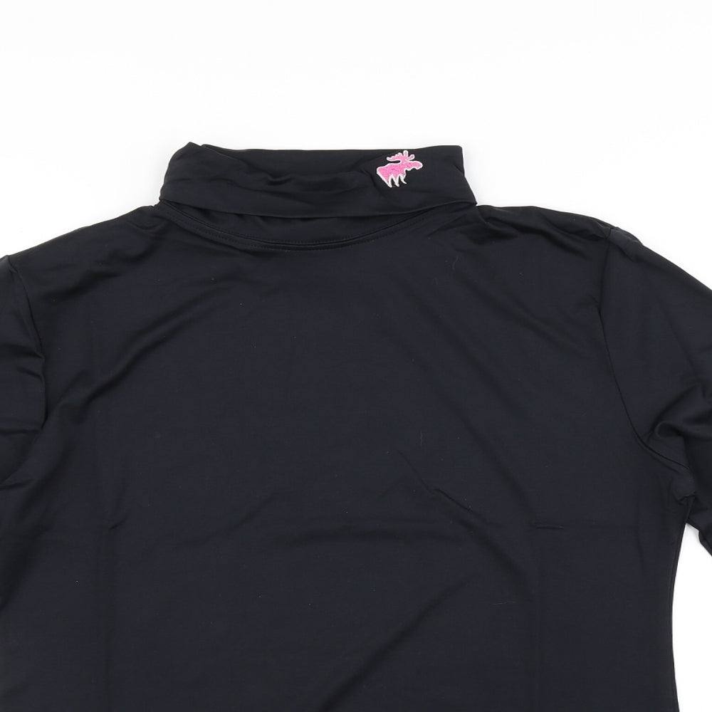 Moose Golf Clothing Womens Black   Basic T-Shirt Size M