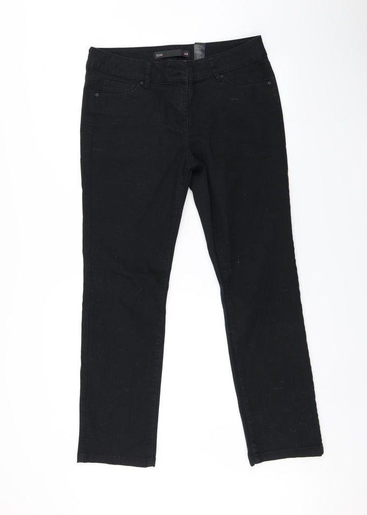 NEXT Womens Black Straight Jeans Size 4 L29 in