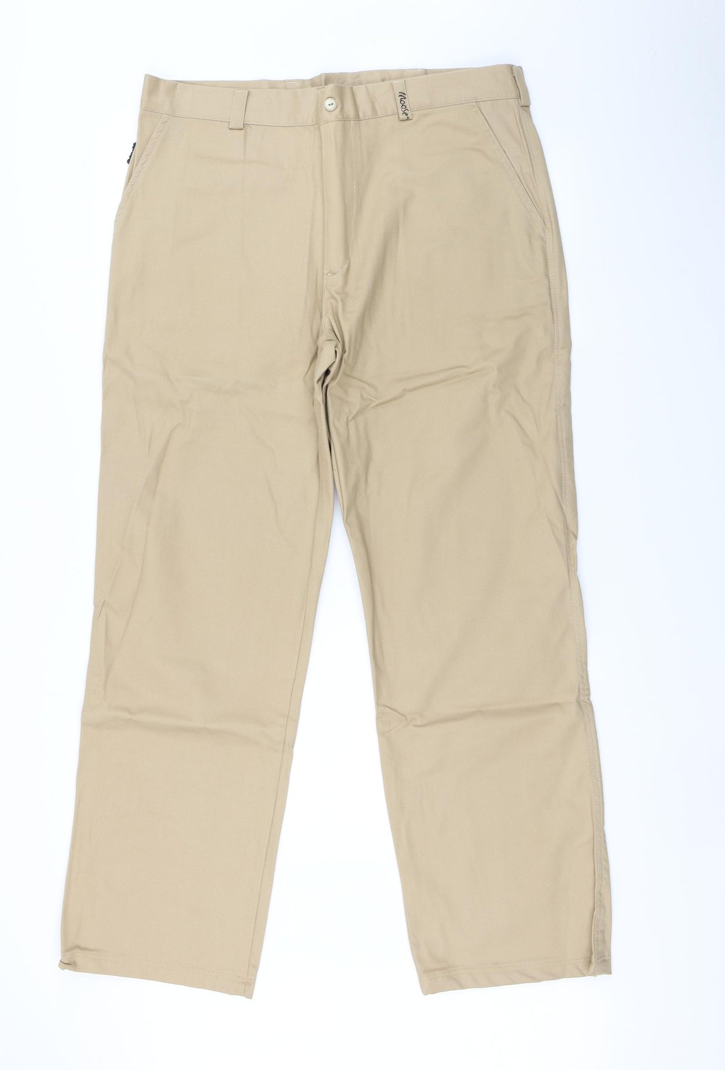Moose Golf Clothing Mens Beige   Straight Jeans Size 38 in L32 in