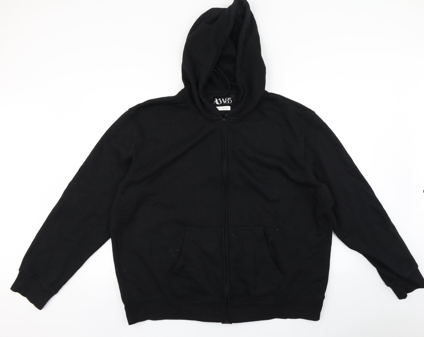 Matalan Mens Black   Full Zip Hoodie Size 3XL