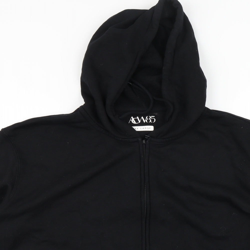 Matalan Mens Black   Full Zip Hoodie Size 3XL