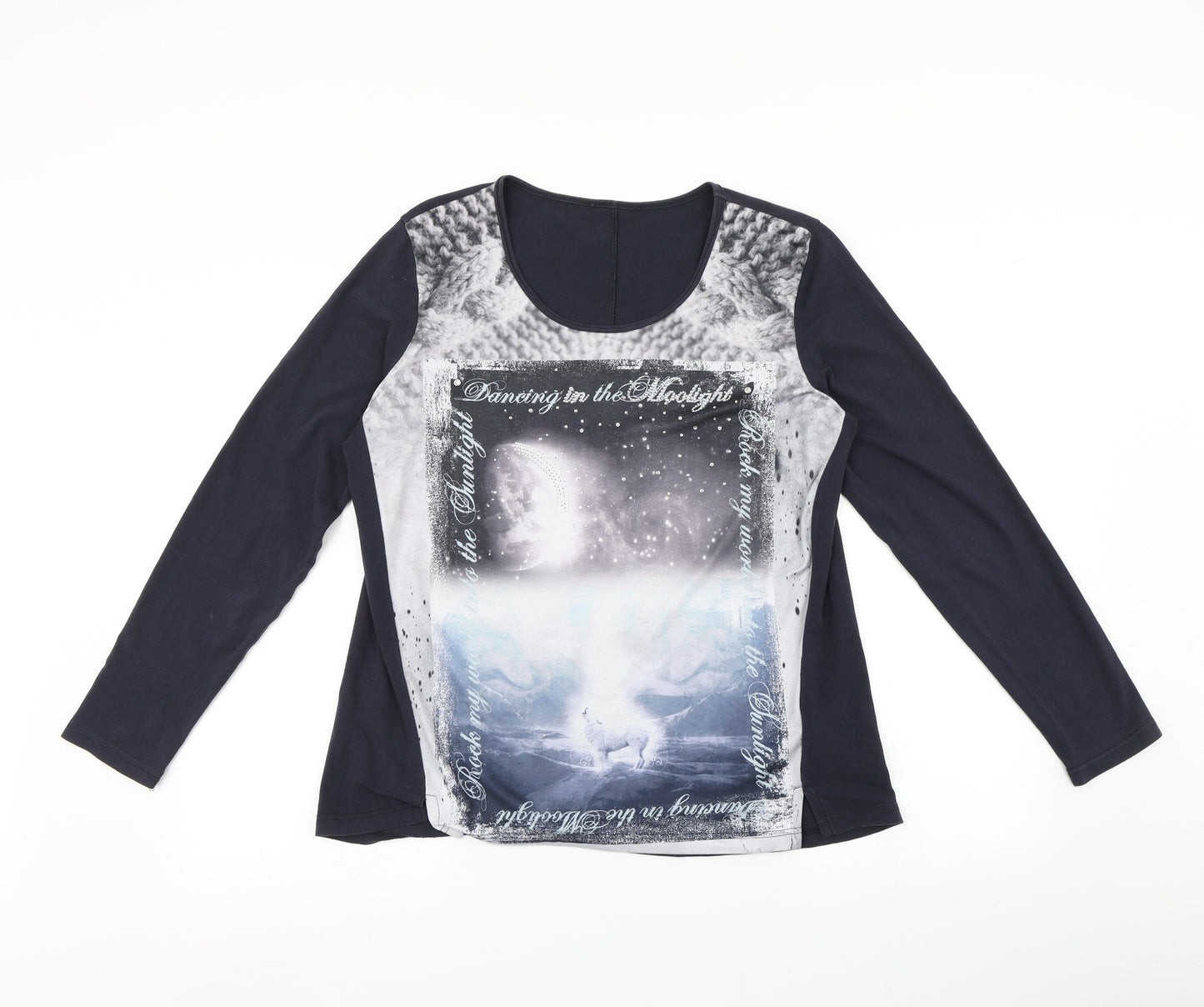 Preworn Womens Blue   Basic T-Shirt Size 14