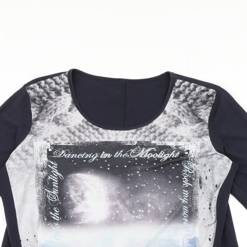 Preworn Womens Blue   Basic T-Shirt Size 14