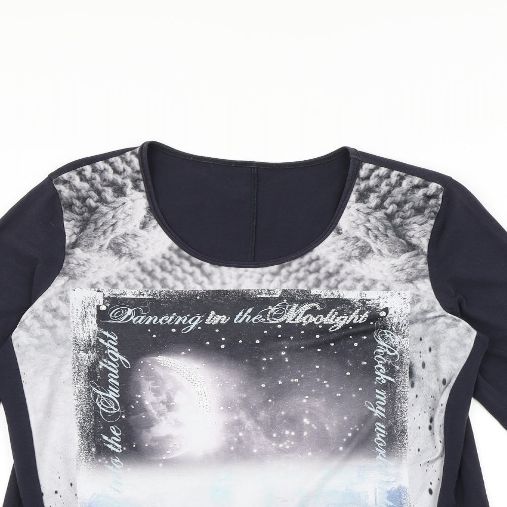 Preworn Womens Blue   Basic T-Shirt Size 14