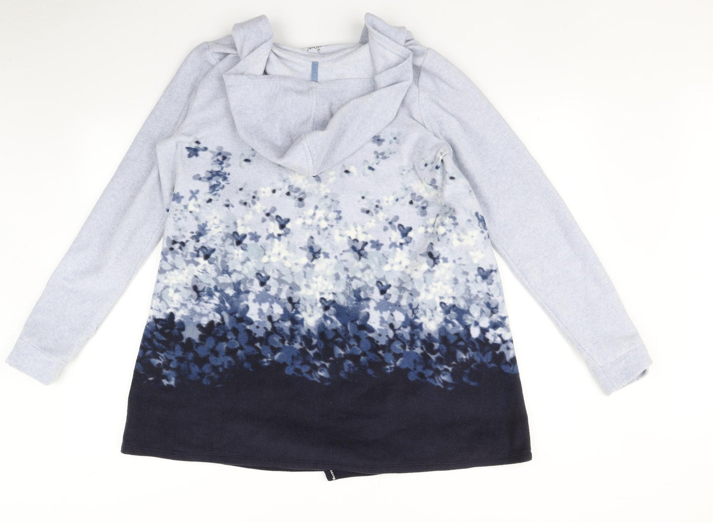 Cuddi Duds Womens Blue Floral  Cardigan Jumper Size M