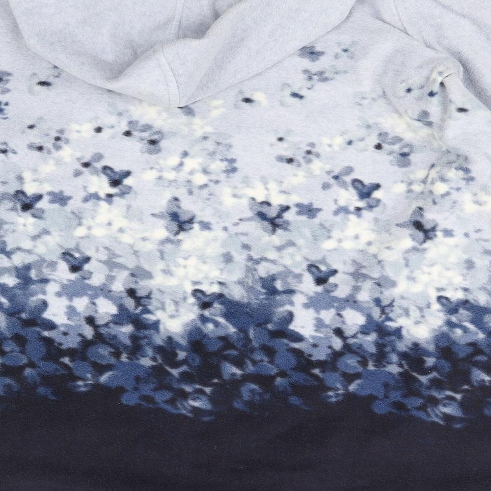 Cuddi Duds Womens Blue Floral  Cardigan Jumper Size M