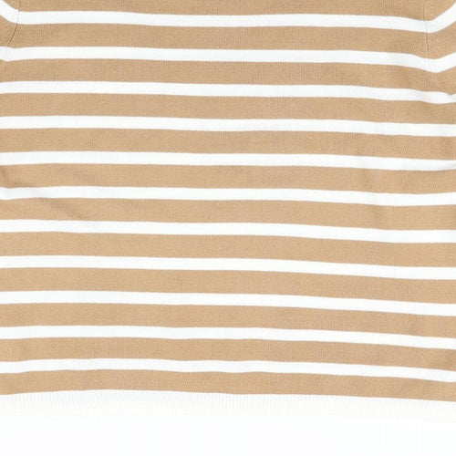 Marks and Spencer Womens Beige Striped  Pullover Jumper Size 12