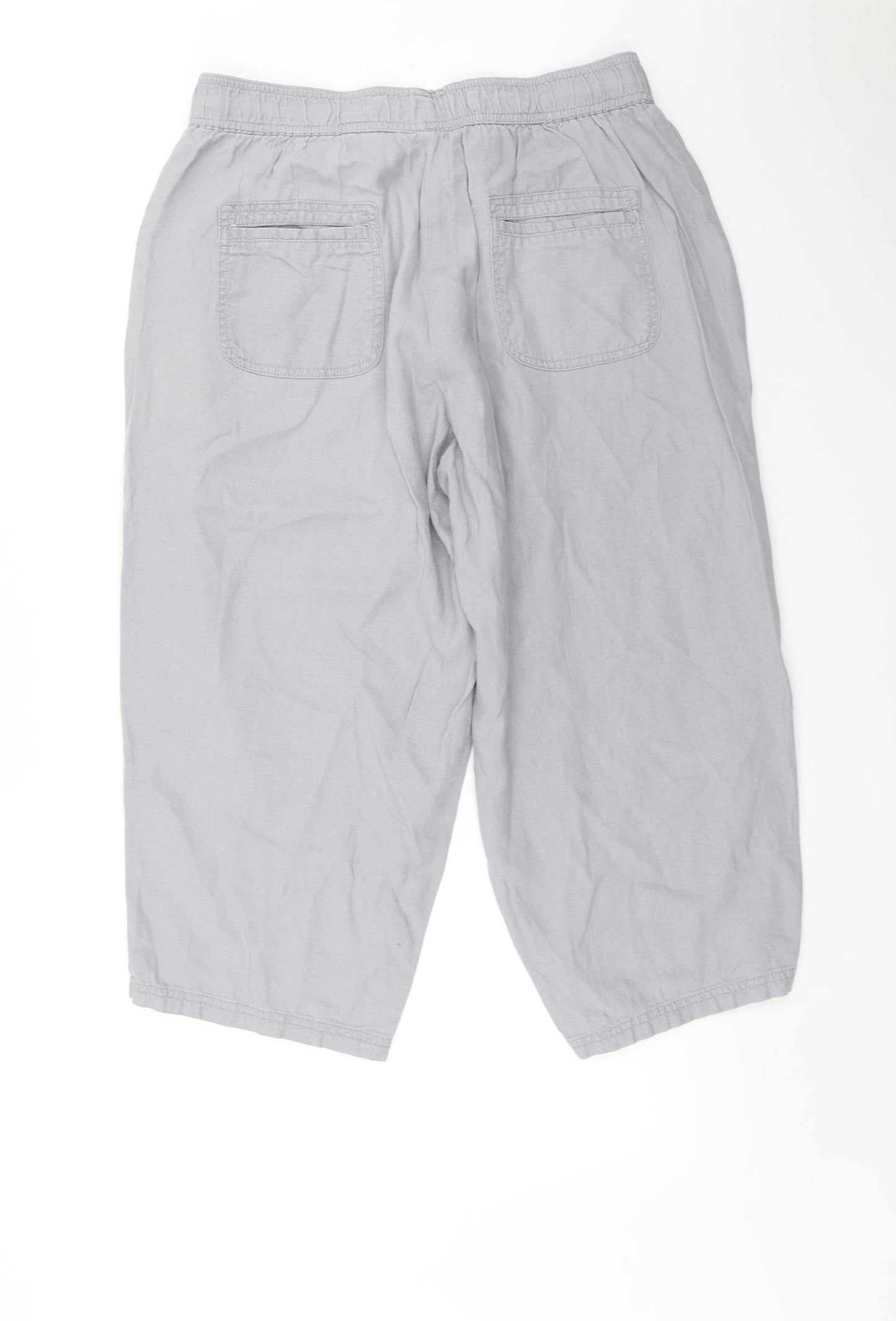 Preworn Womens Grey   Cropped Trousers Size 16 L21 in