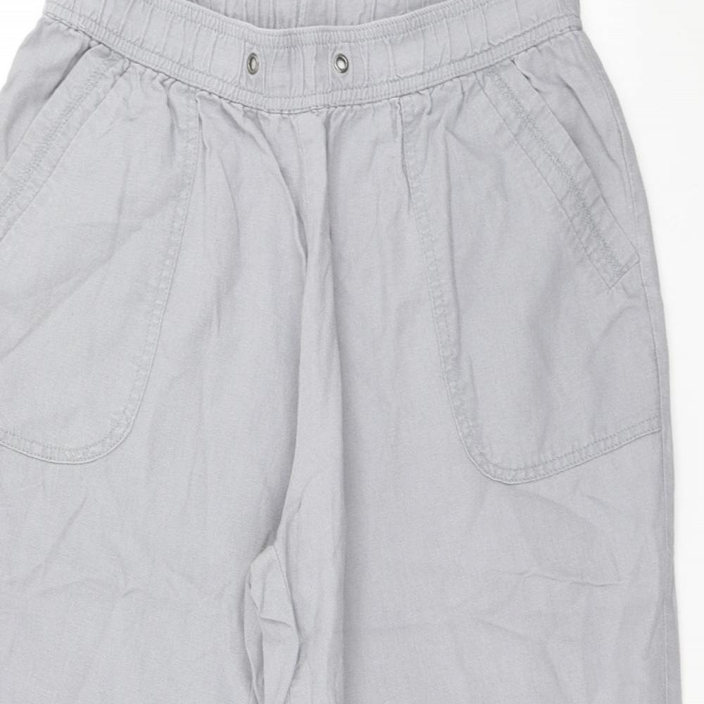 Preworn Womens Grey   Cropped Trousers Size 16 L21 in