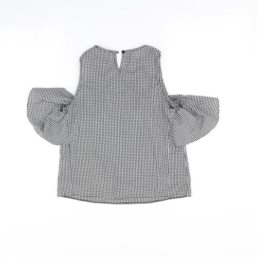 Primark Womens Black Check  Basic Blouse Size 6