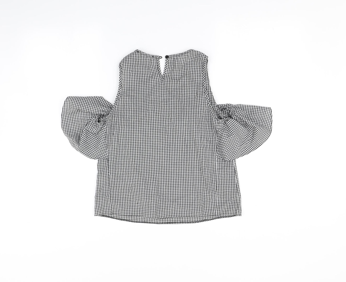 Primark Womens Black Check  Basic Blouse Size 6