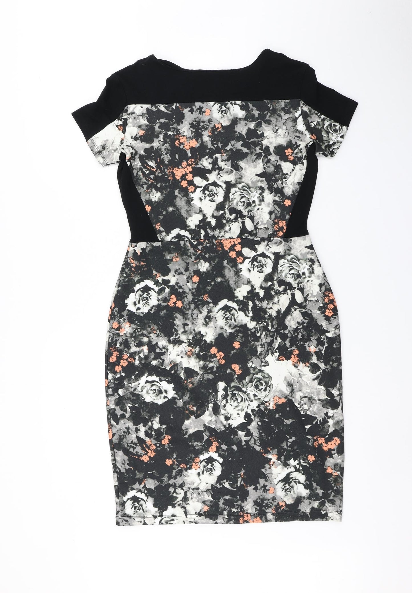 F&F Womens Black Floral  Bodycon  Size 12