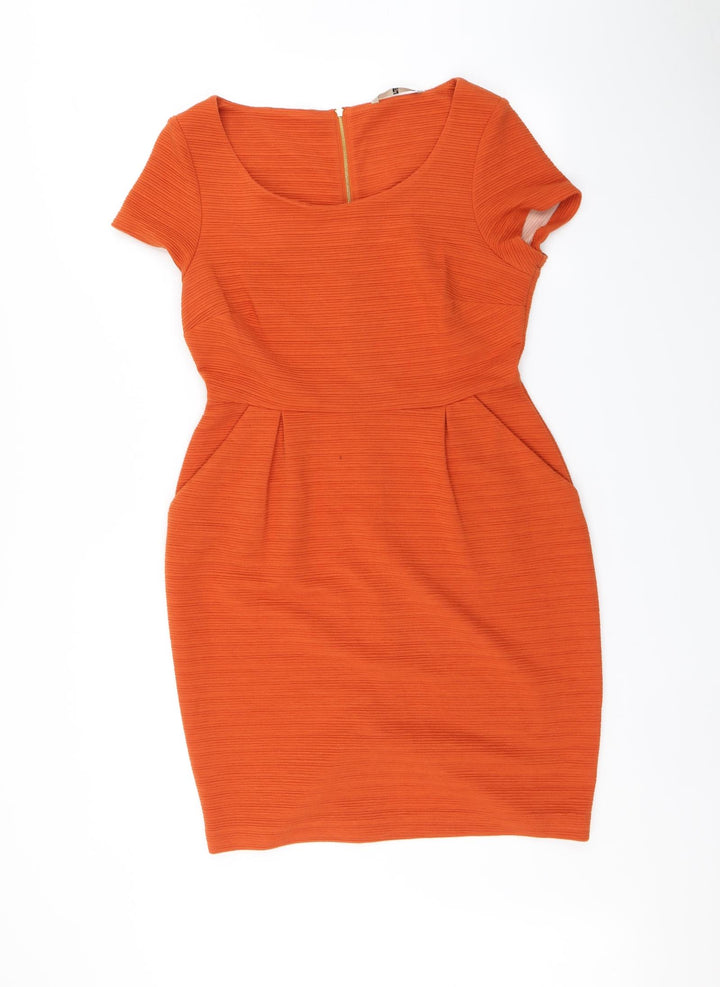 TU Womens Orange Bodycon Size 12
