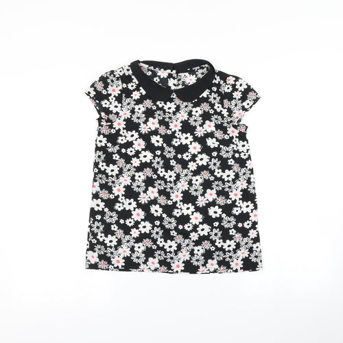 Marks and Spencer Girls Multicoloured Floral  Basic T-Shirt Size 10-11 Years