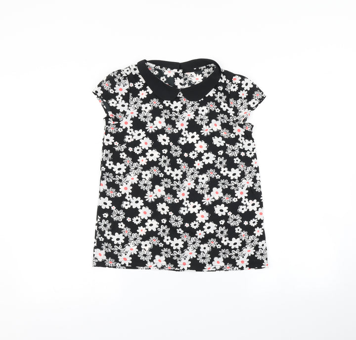 Marks and Spencer Girls Multicoloured Floral  Basic T-Shirt Size 10-11 Years