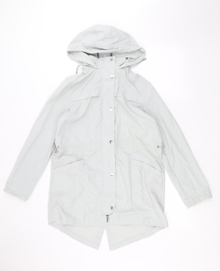TU Womens Blue Parka Coat Size 10