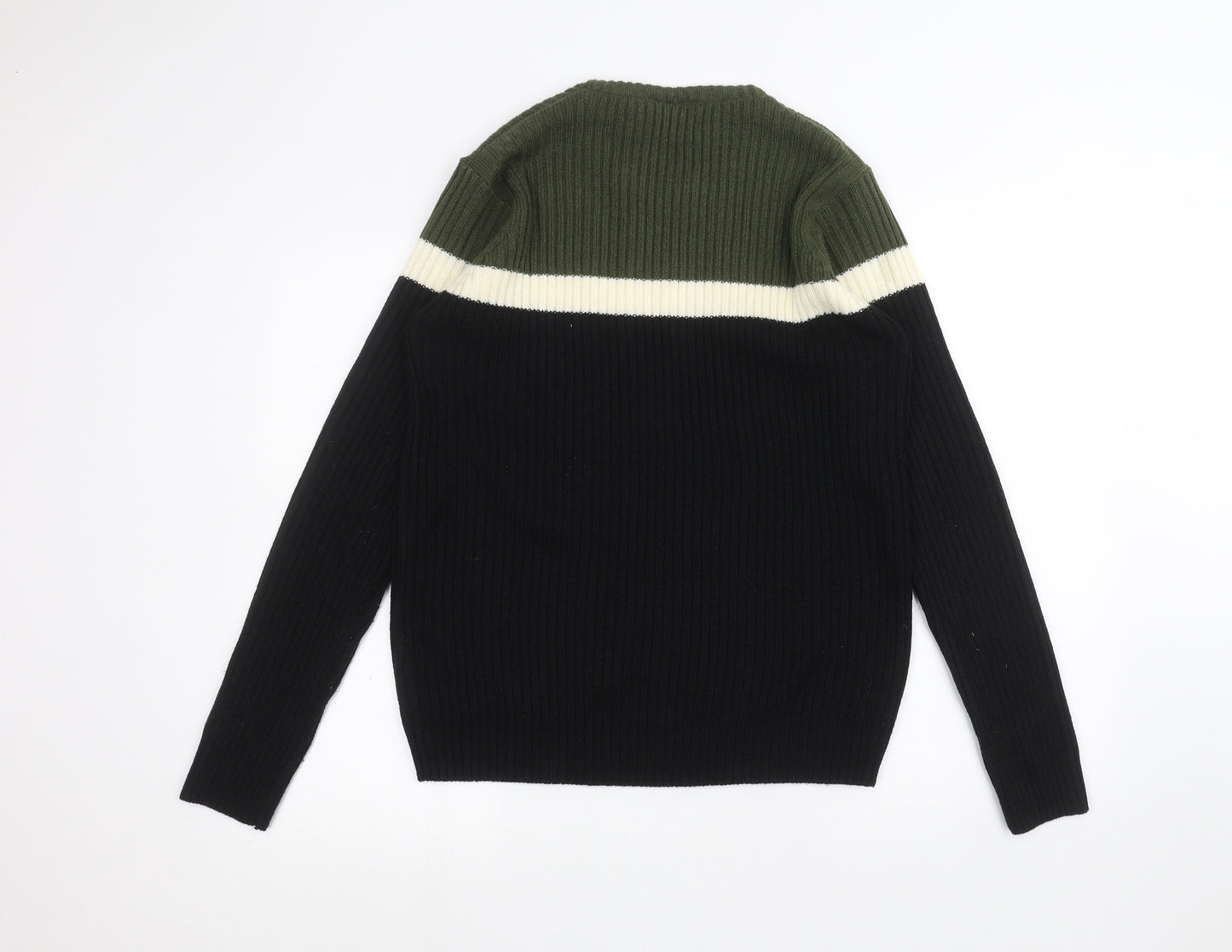 Identic Mens Black   Pullover Jumper Size M