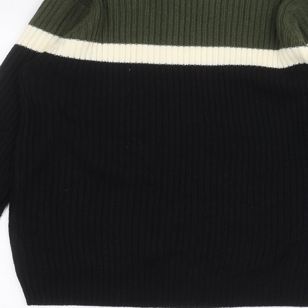 Identic Mens Black   Pullover Jumper Size M