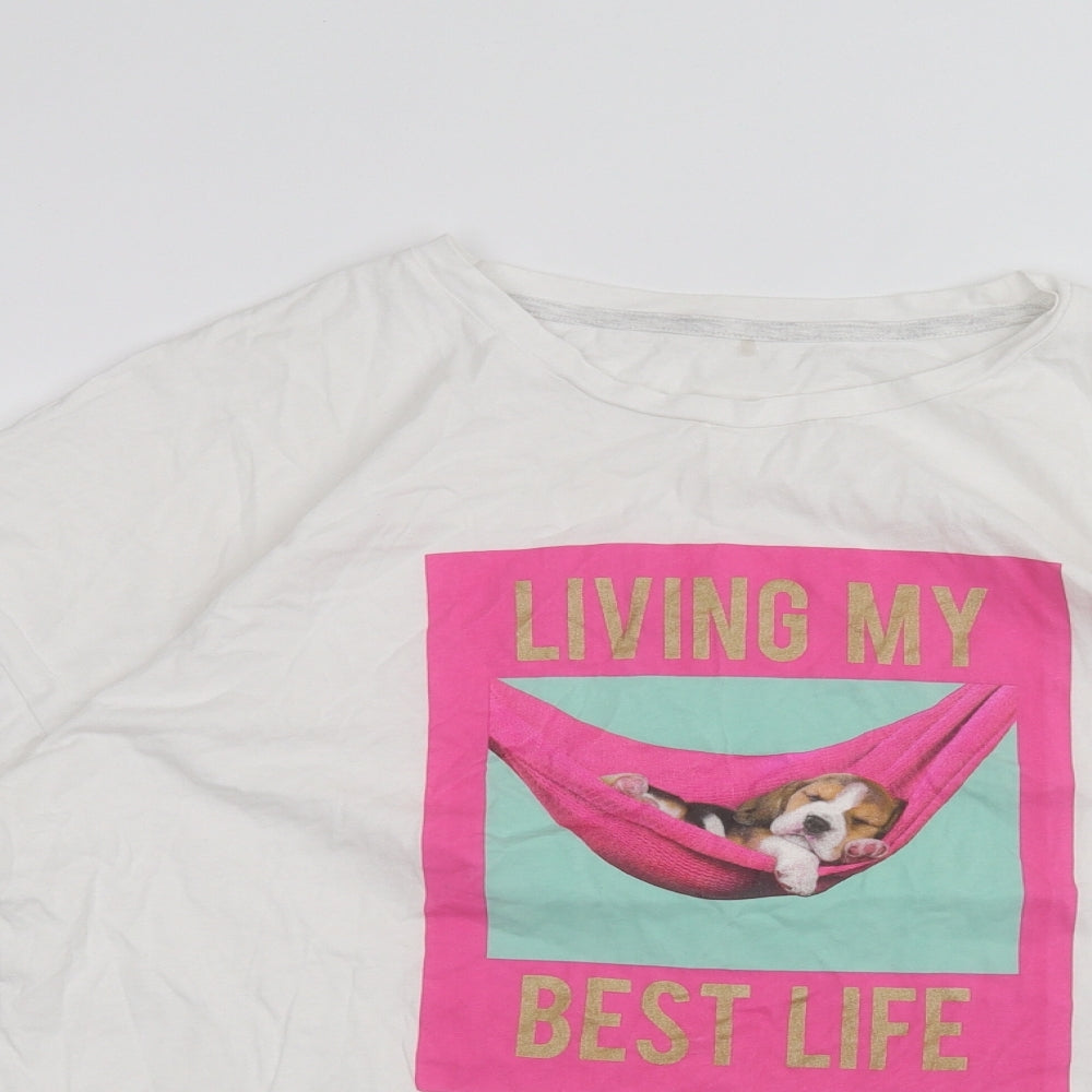 George Womens White   Basic T-Shirt Size 12