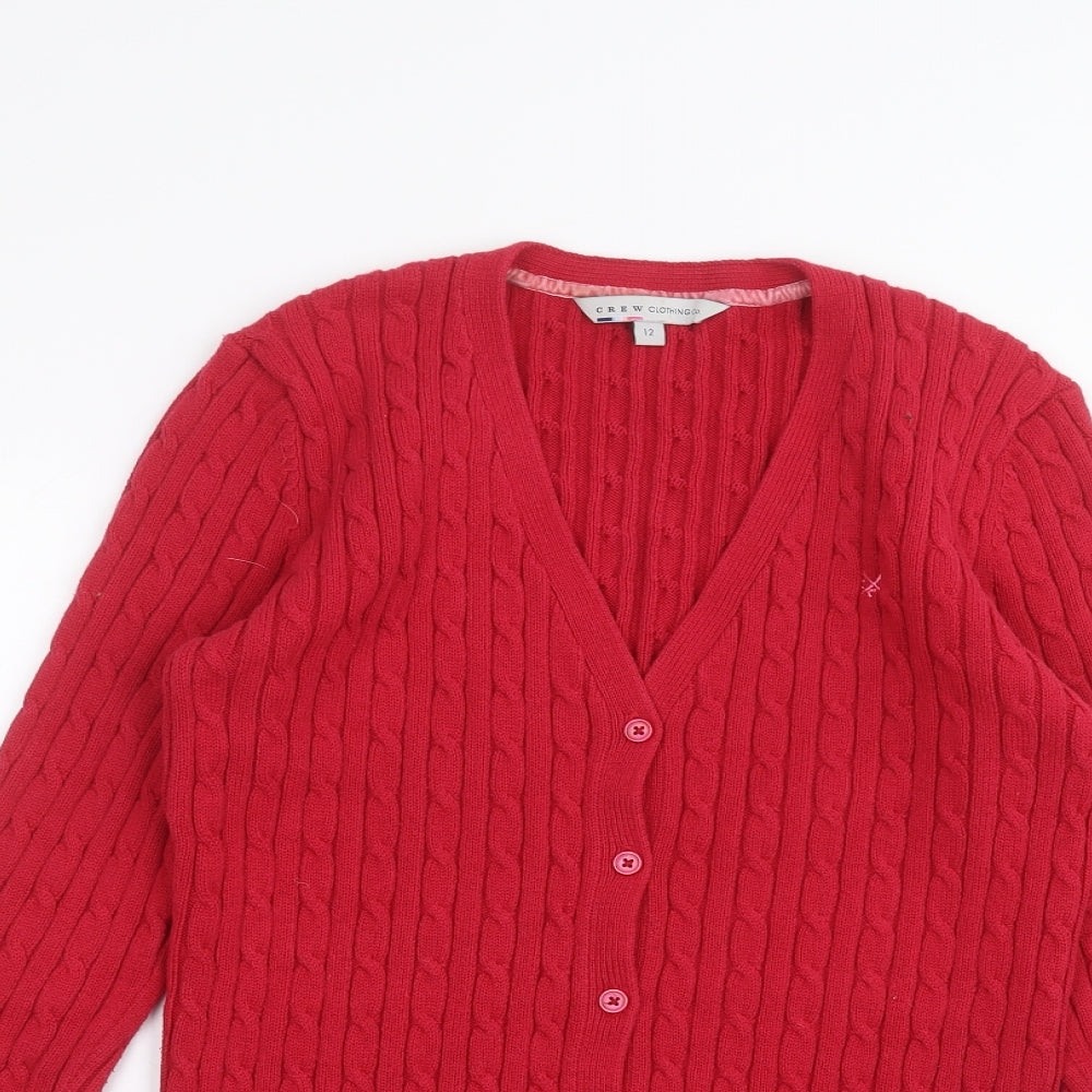 Crew Clothing Womens Pink   Cardigan Jumper Size 12