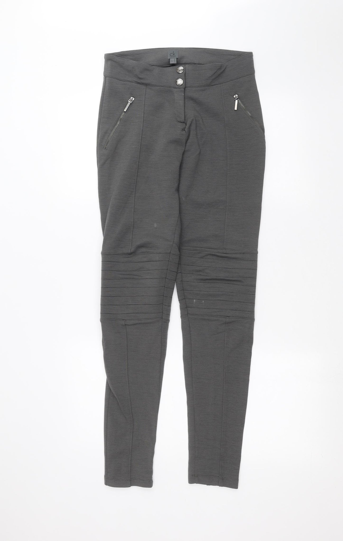 Calvin Klein Womens Grey   Trousers  Size 14 L29 in
