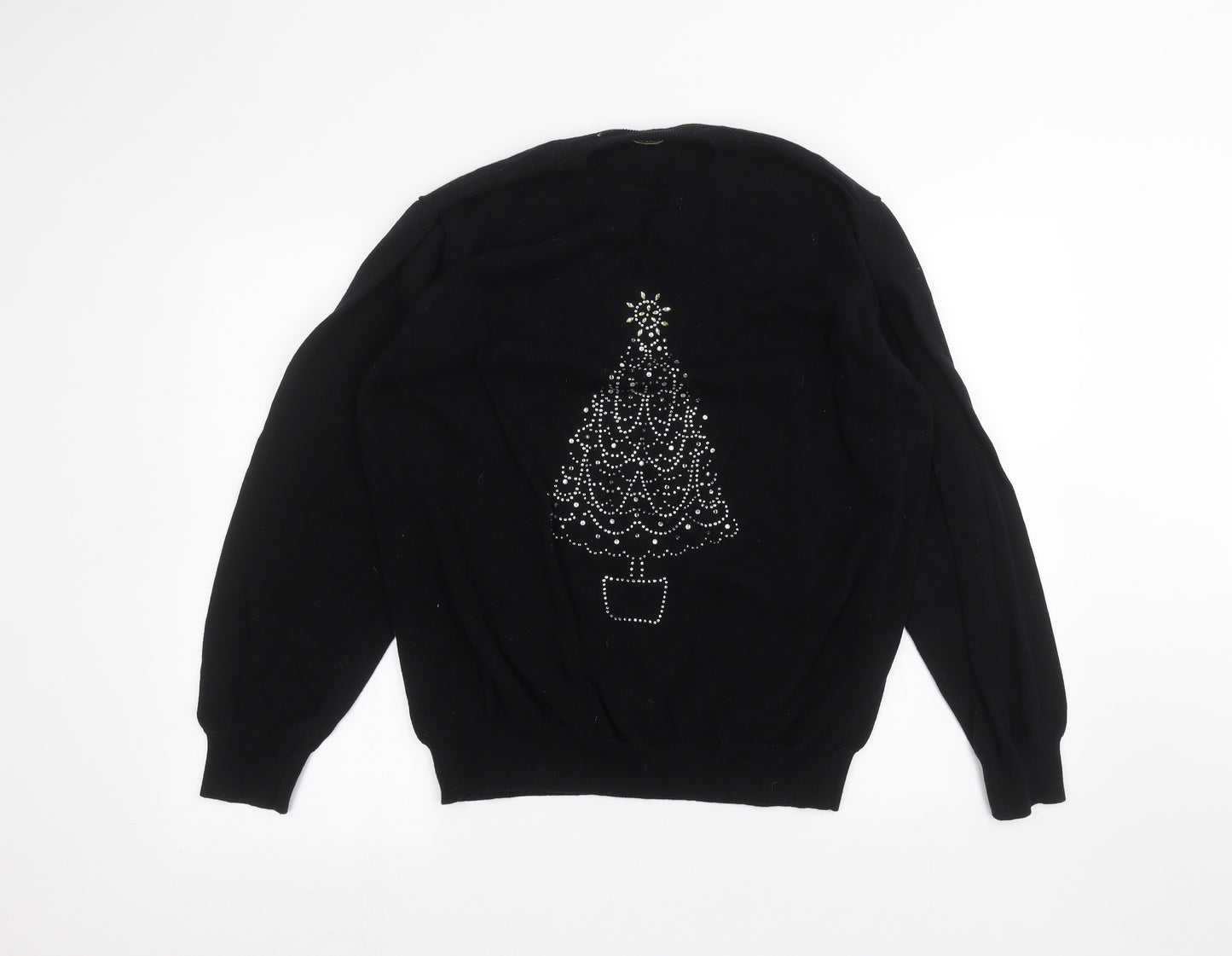Cotton Traders Womens Black   Pullover Jumper Size 24